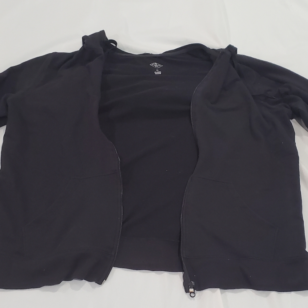 Zip-up hoodie, St. John's Bay, XL, black